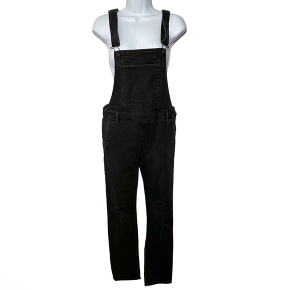 Black Orchid Women's Black Stretchable Cotton Blend Skinny Overall- Size 26 - Picture 1 of 12